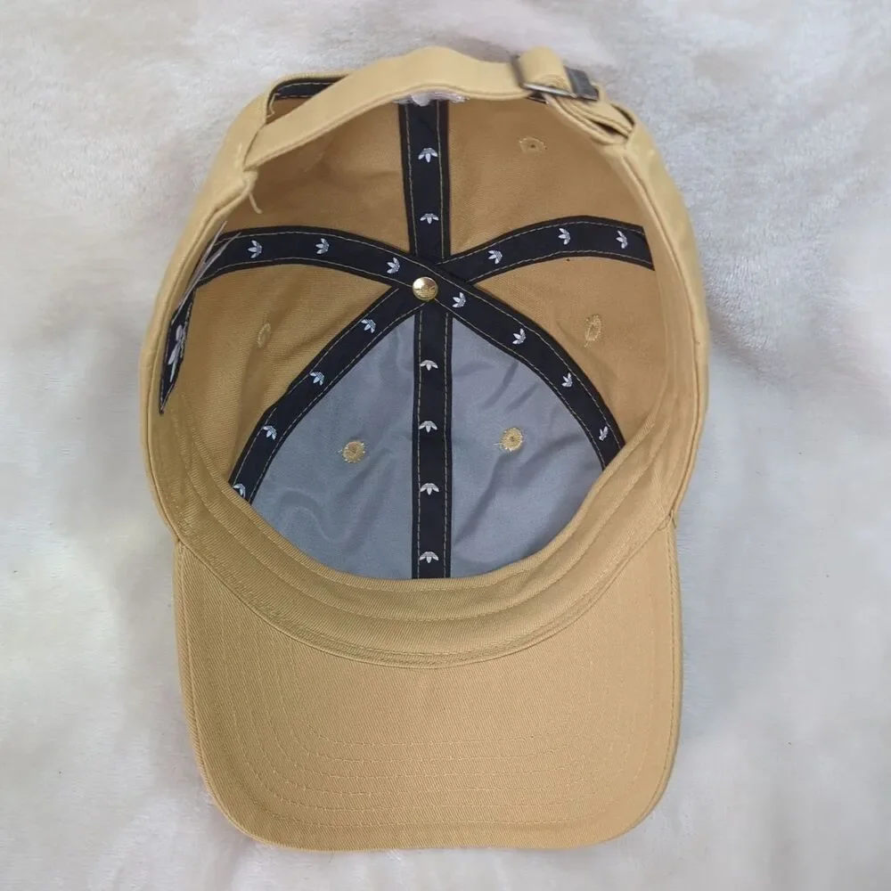 Adidas Hat Adjustable Strap Back Outline Trefoil Logo Khaki Cap OSFW 2023